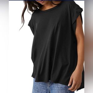 Free People Naomi Tee in Black